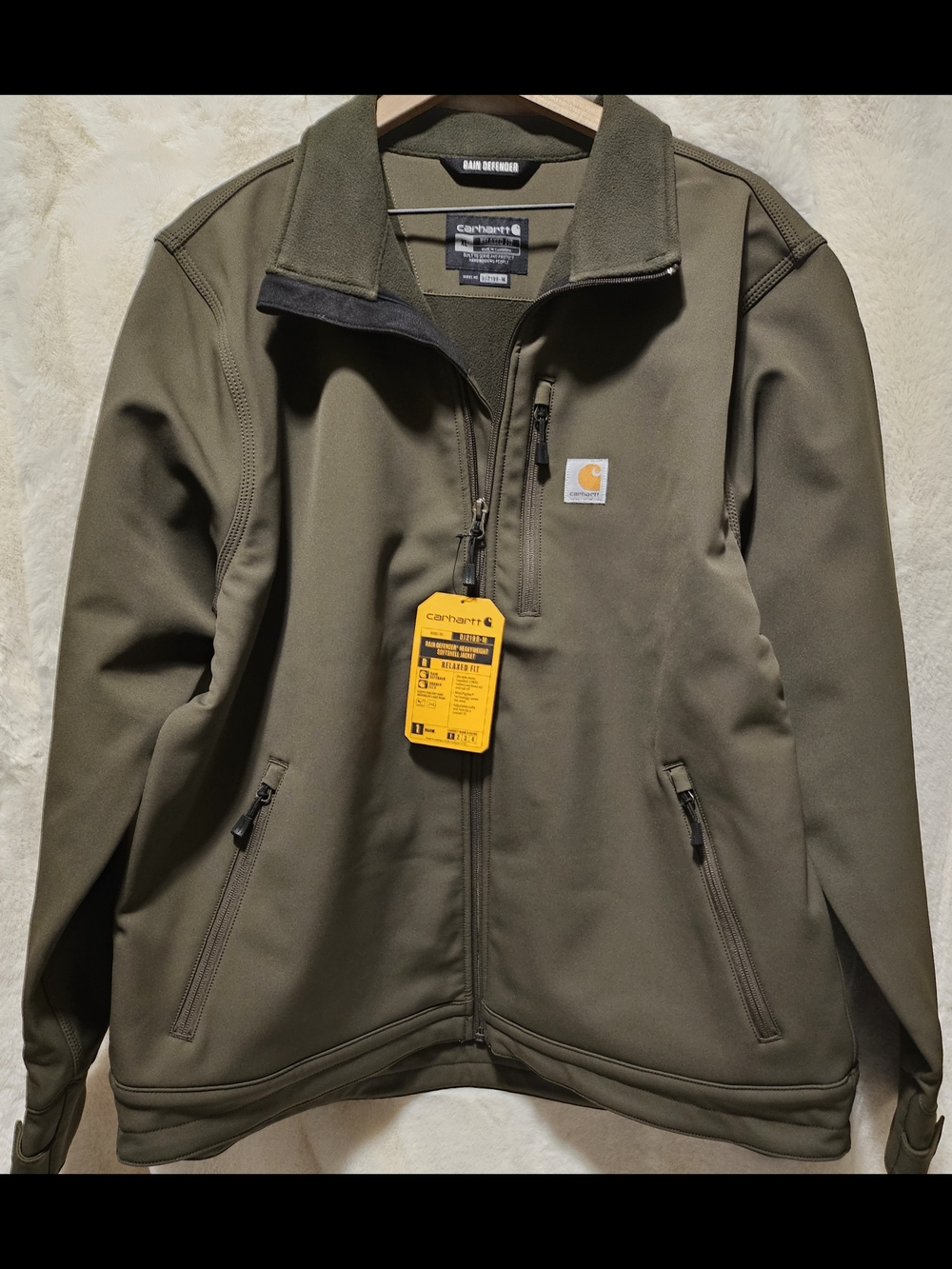 Carhartt Olive Green Field Softshell Jacket